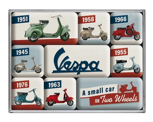 Vespa Magnet, Model Chart, 7x9,30x2 cm NML