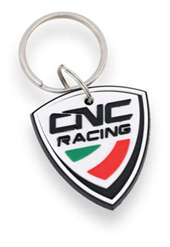 CNC Racing rubber keychain - white, NML