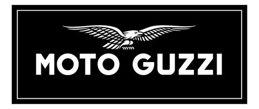 Moto Guzzi Motorcycle carpet, black/white, 190 x 80 cm NML