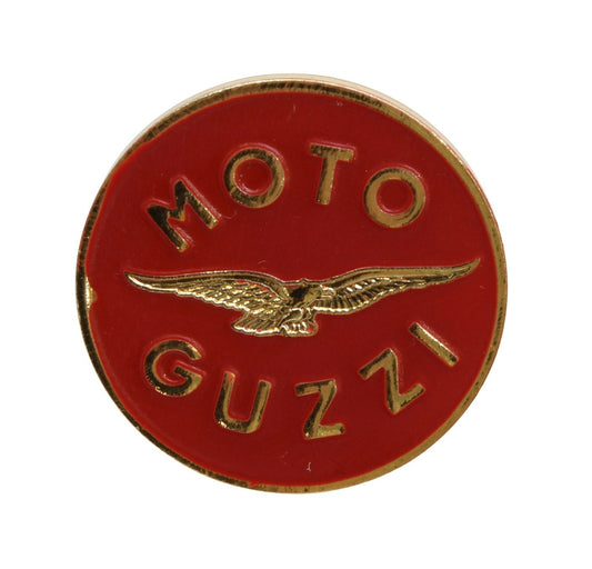 Moto Guzzi Pin storico, red, round, 20mm NML